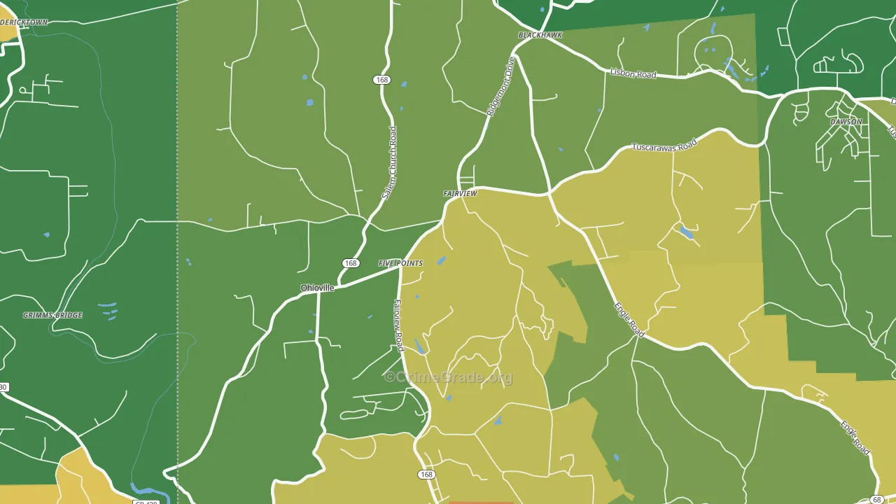 Ohioville, PA Map of Murder Rates