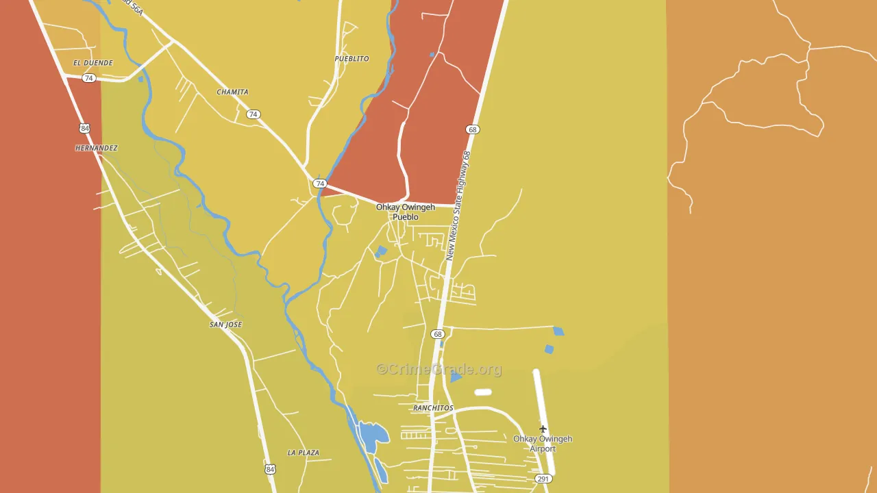 Ohkay Owingeh, NM Map of Murder Rates