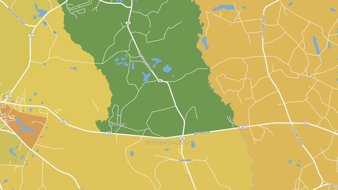 Ohoopee, GA Map of Murder Rates