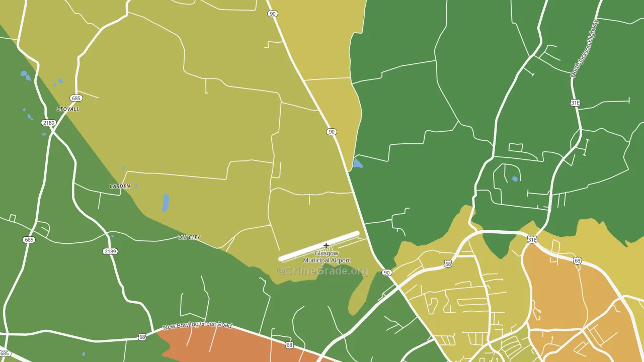 Oil City, KY Map of Murder Rates