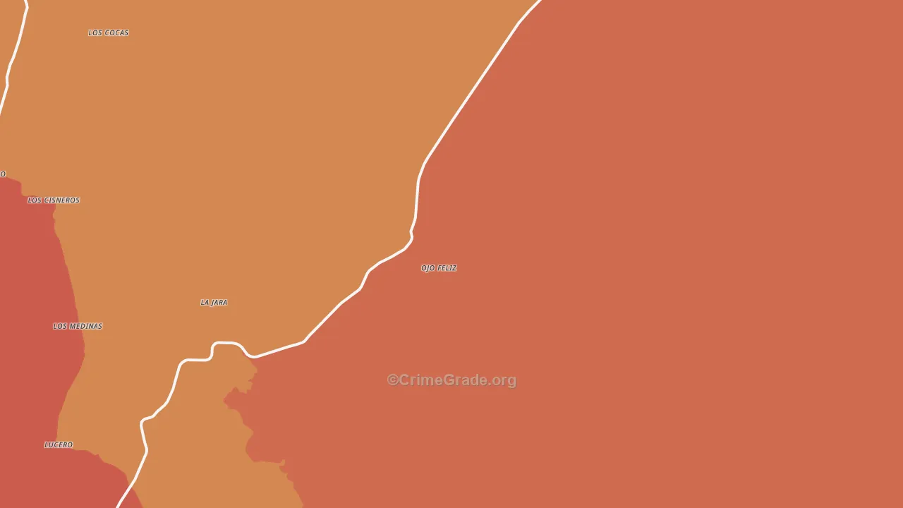 Ojo Feliz, NM Map of Murder Rates