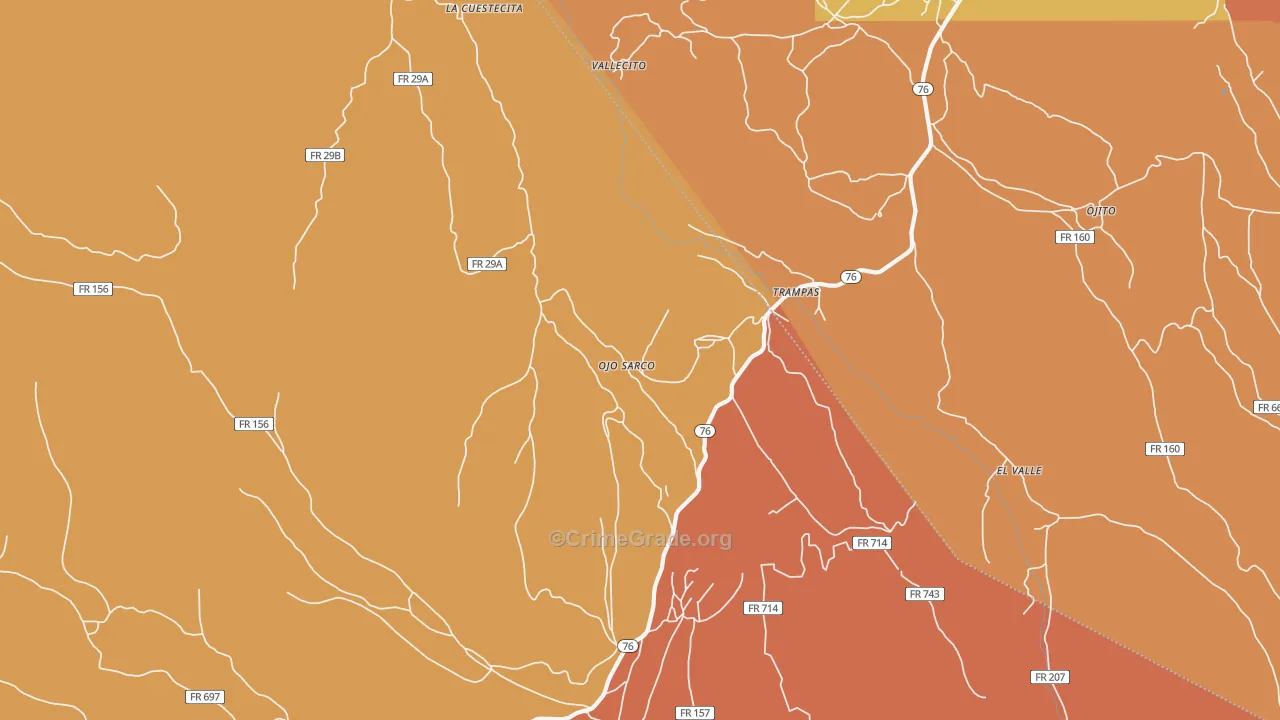 Ojo Sarco, NM Map of Murder Rates