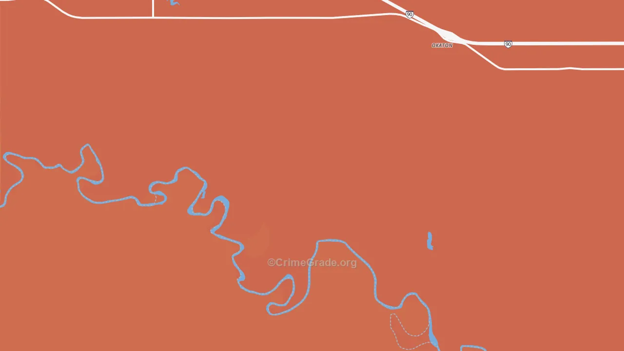 Okaton, SD Map of Murder Rates