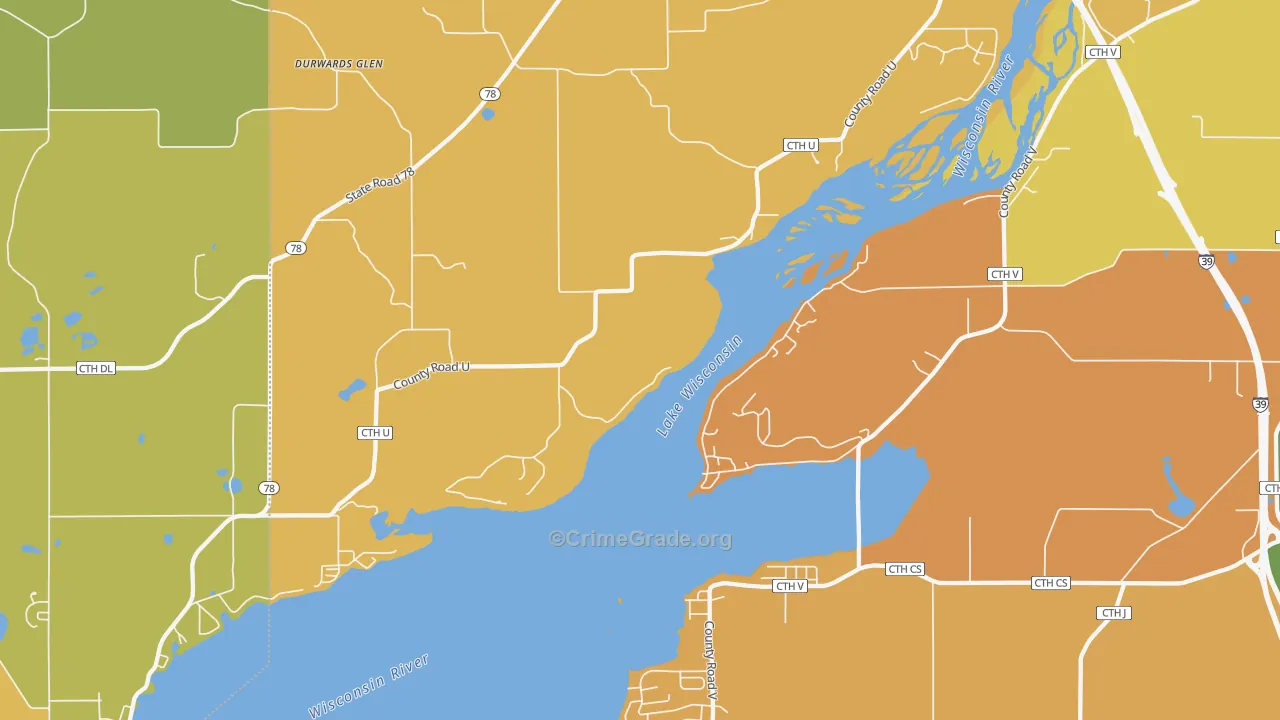 Okee, WI Map of Murder Rates