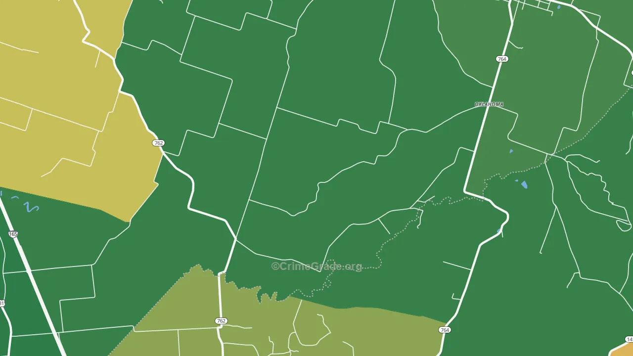 Oklahoma, KY Map of Murder Rates