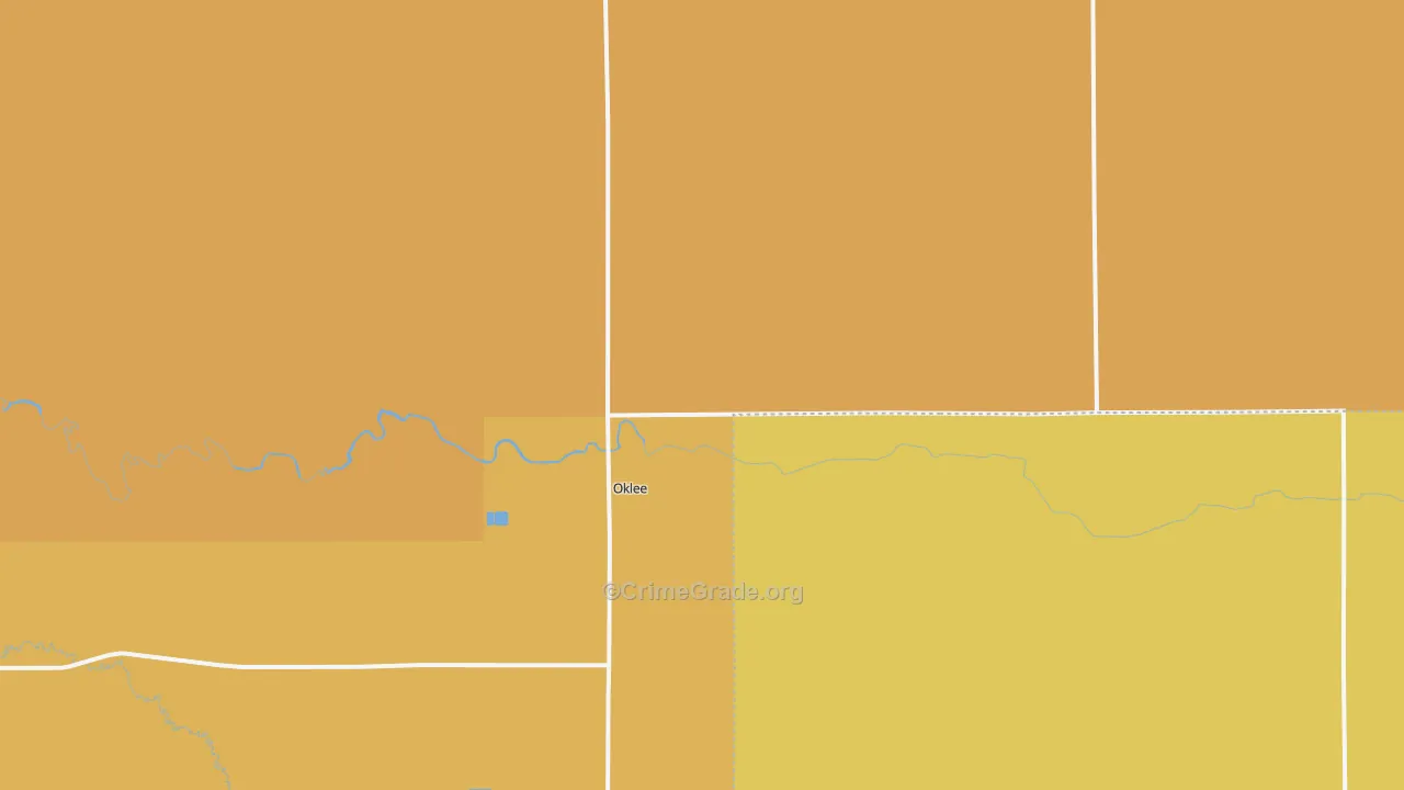 Oklee, MN Map of Murder Rates