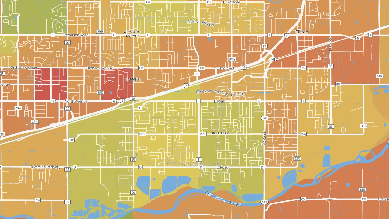 Ol Sun, Clifton, CO Map of Murder Rates