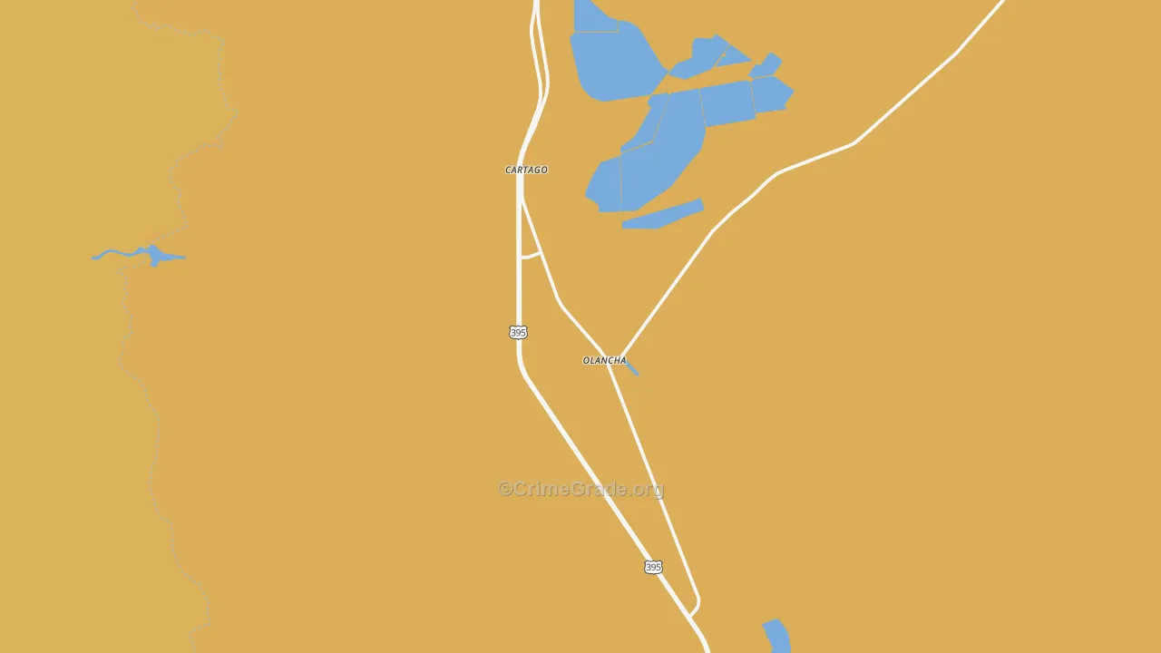 Olancha, CA Map of Murder Rates
