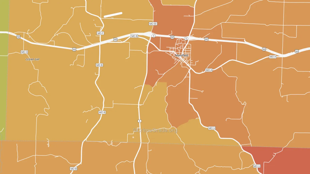 Olathia, MO Map of Murder Rates