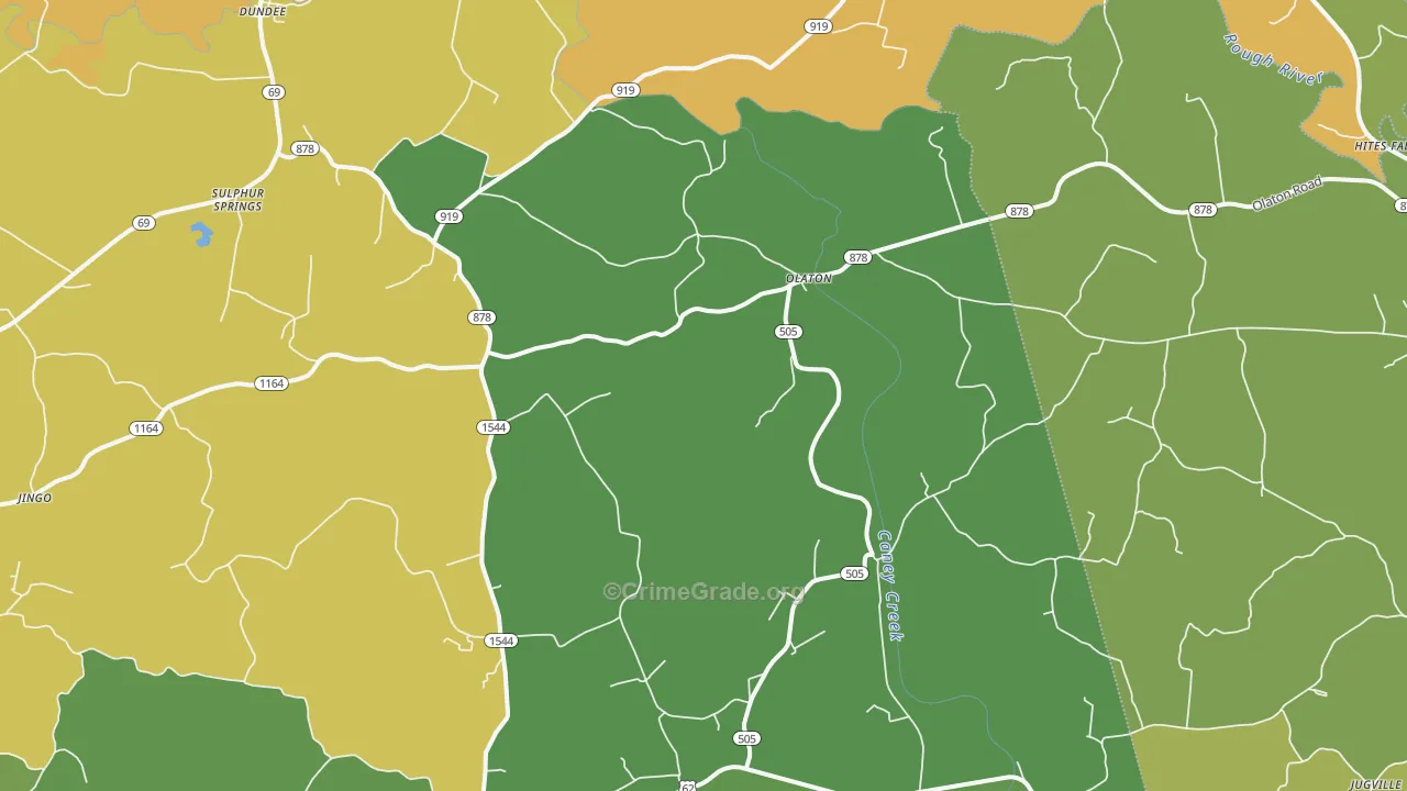 Olaton, KY Map of Murder Rates