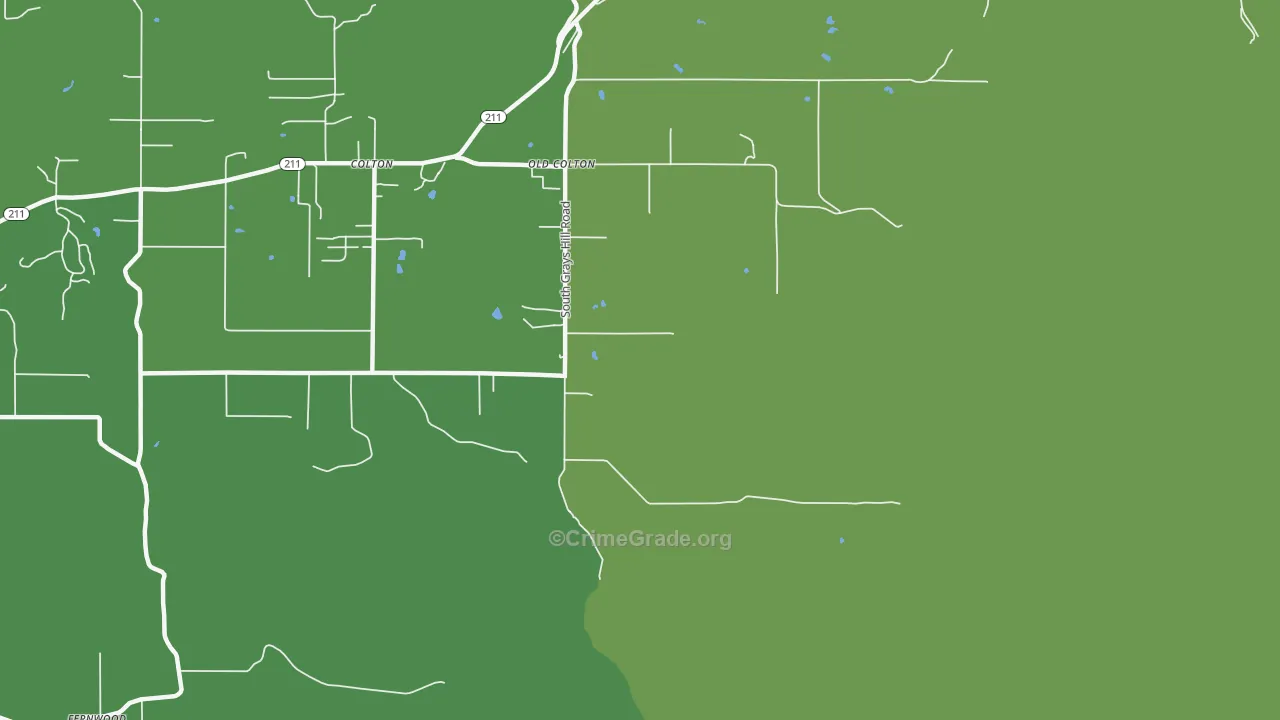 Old Colton, OR Map of Murder Rates