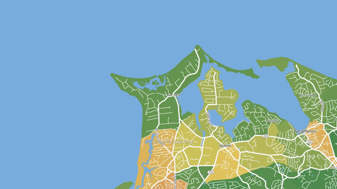 Old Field, NY Map of Murder Rates