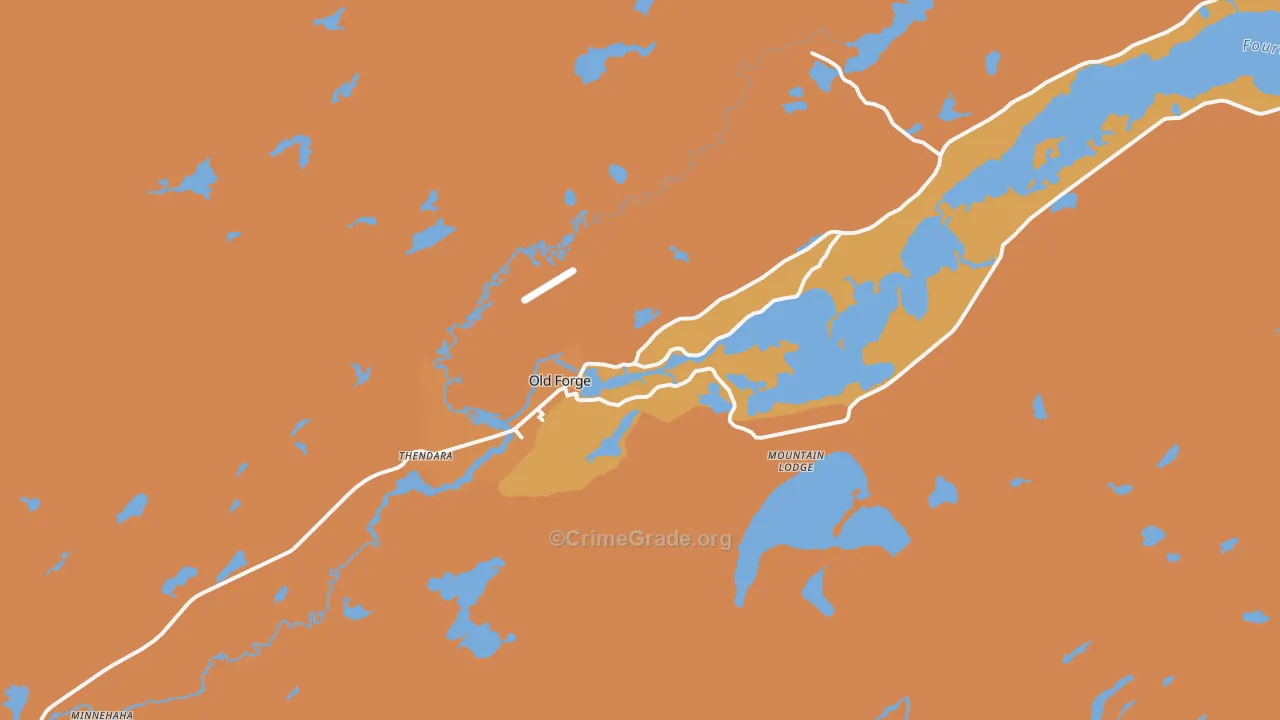 Old Forge, NY Map of Murder Rates