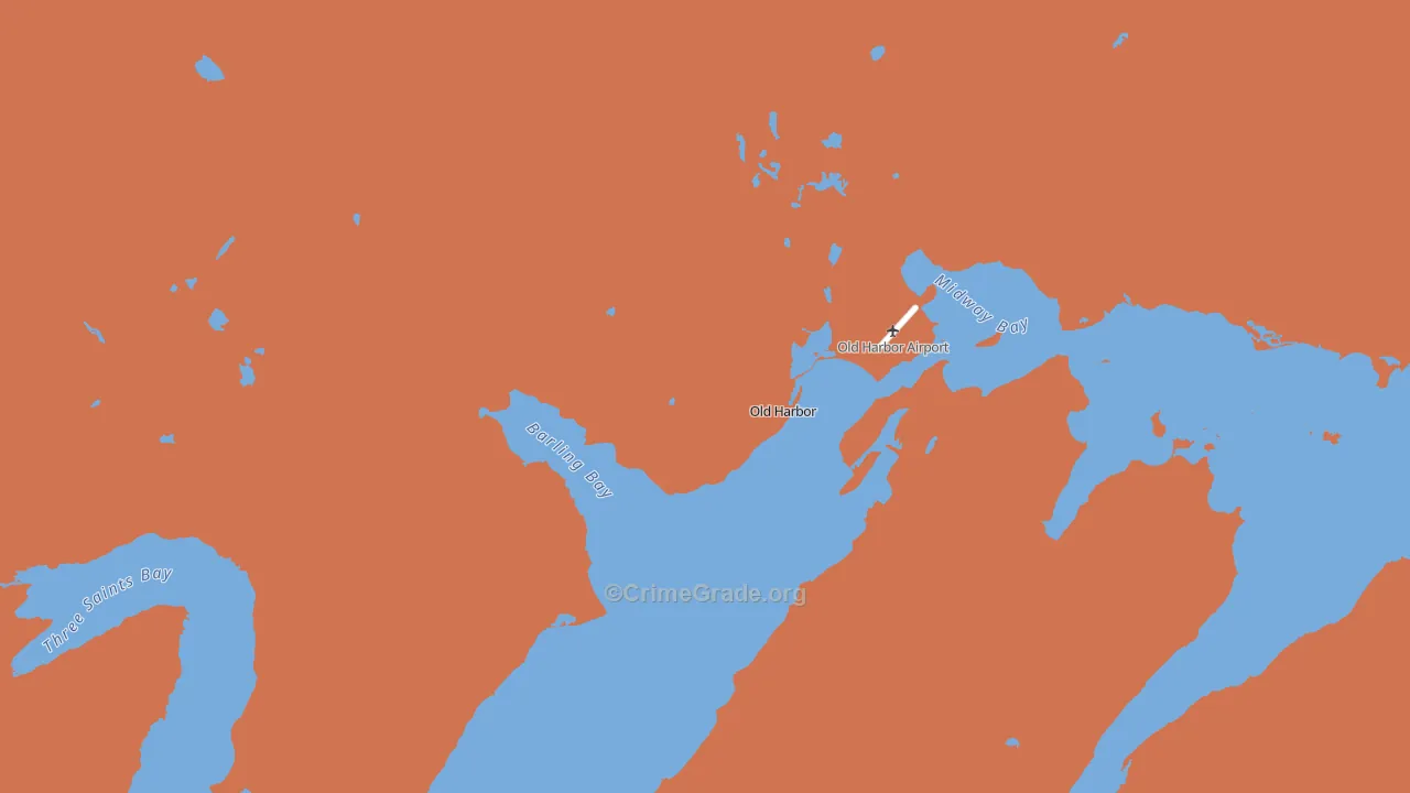 Old Harbor, AK Map of Murder Rates
