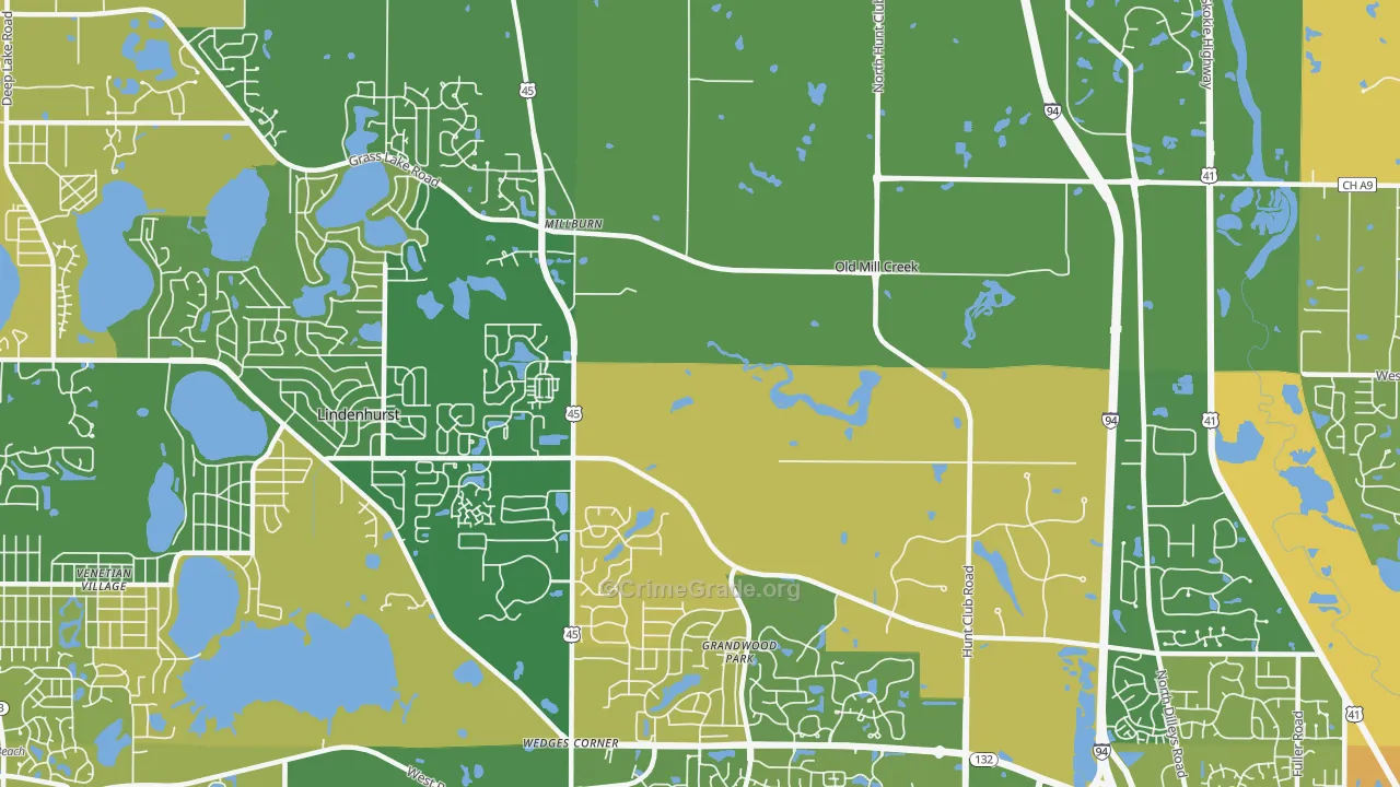 Old Mill Creek, IL Map of Murder Rates