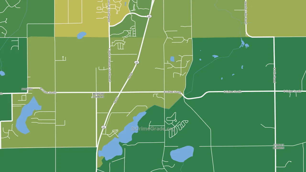 Old Mill Gardens, MI Map of Murder Rates