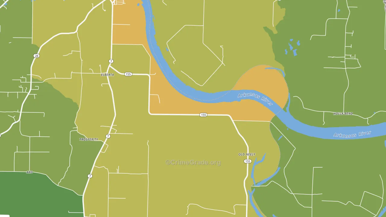 Old Neely, AR Map of Murder Rates