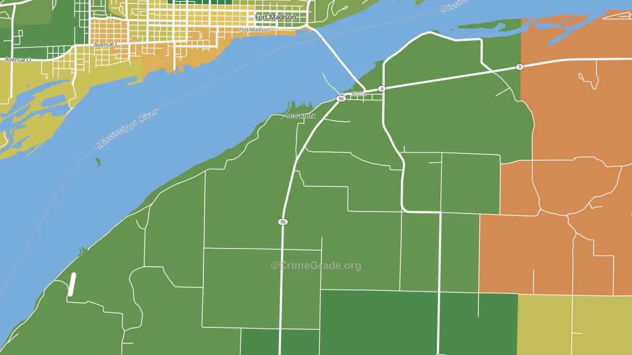Old Niota, IL Map of Murder Rates