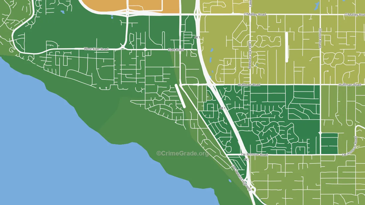 Old Seward-Oceanview, Anchorage, AK Map of Murder Rates