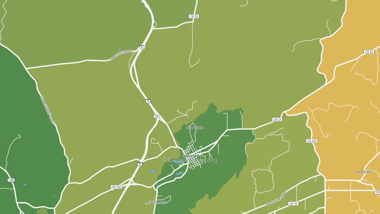 Old Town, OR Map of Murder Rates