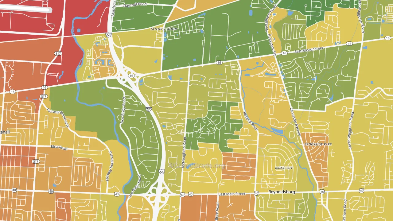 Olde Orchard, Columbus, OH Map of Murder Rates
