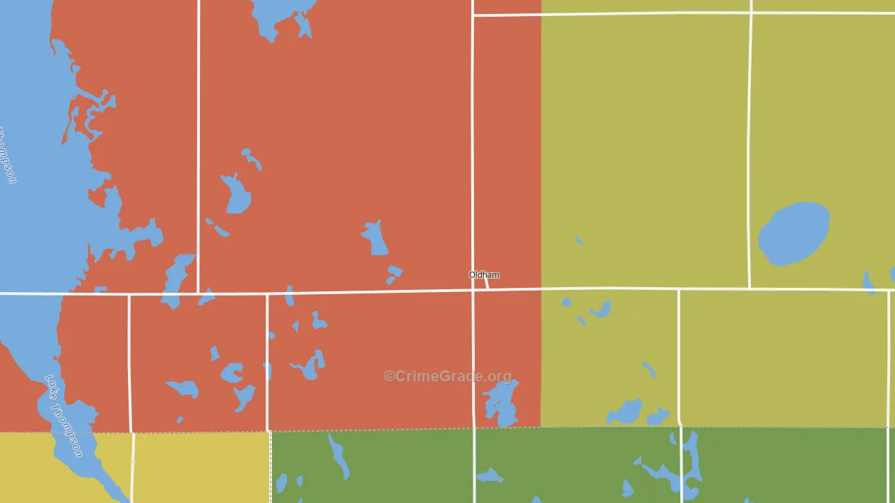 Oldham, SD Map of Murder Rates