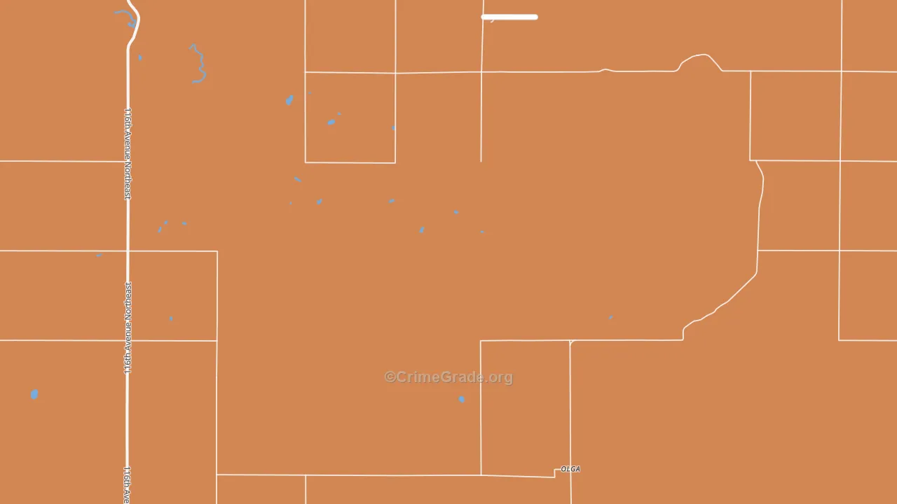 Olga, ND Map of Murder Rates