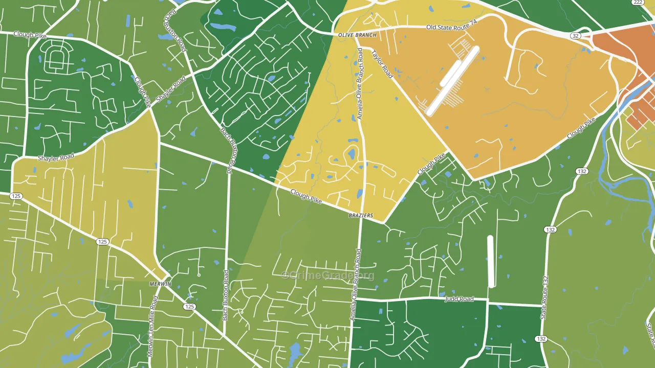 Olive Branch, OH Map of Murder Rates