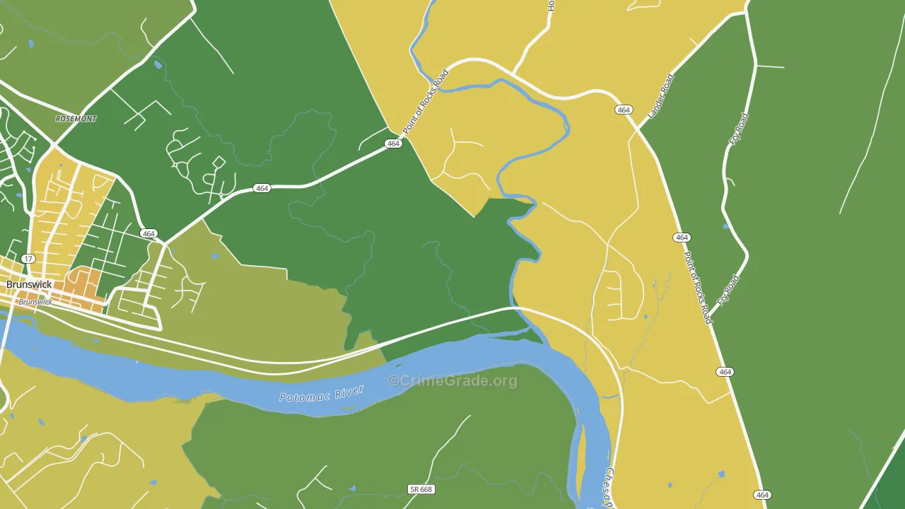 Olive, MD Map of Murder Rates
