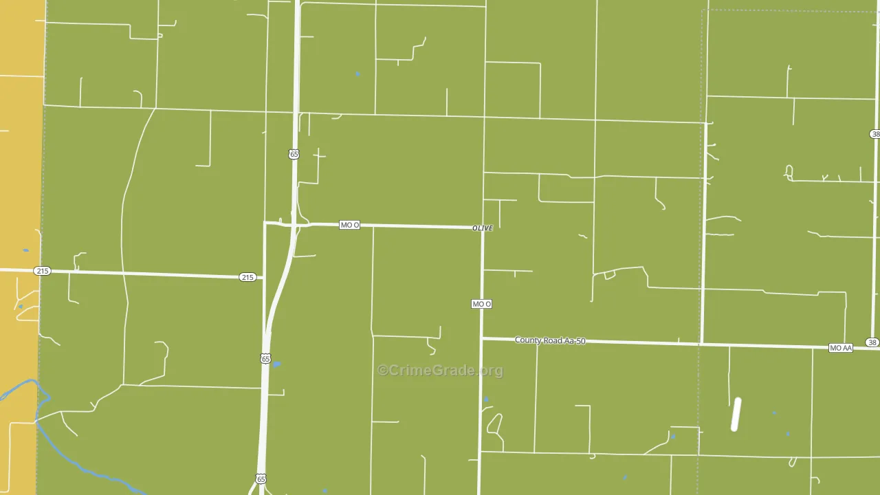 Olive, MO Map of Murder Rates