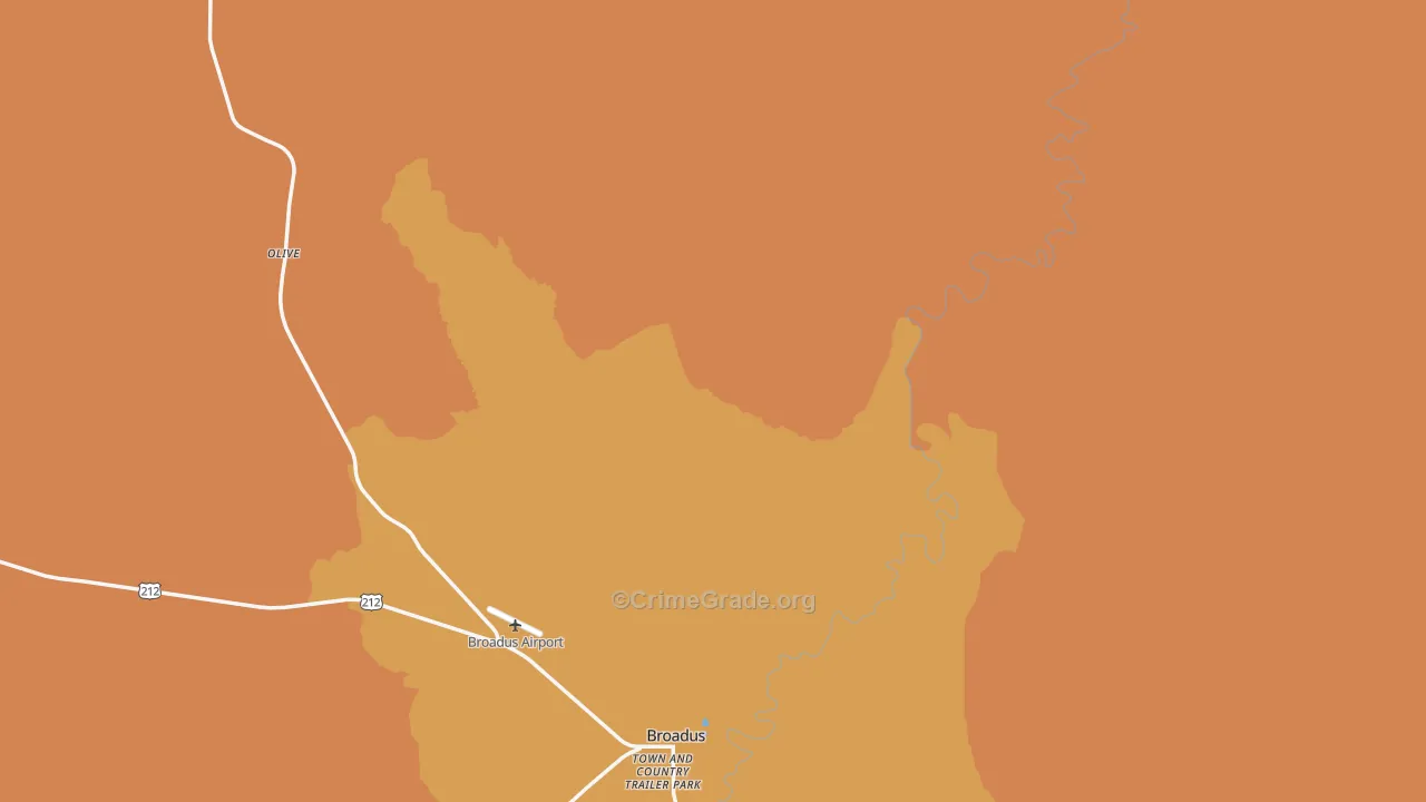 Olive, MT Map of Murder Rates