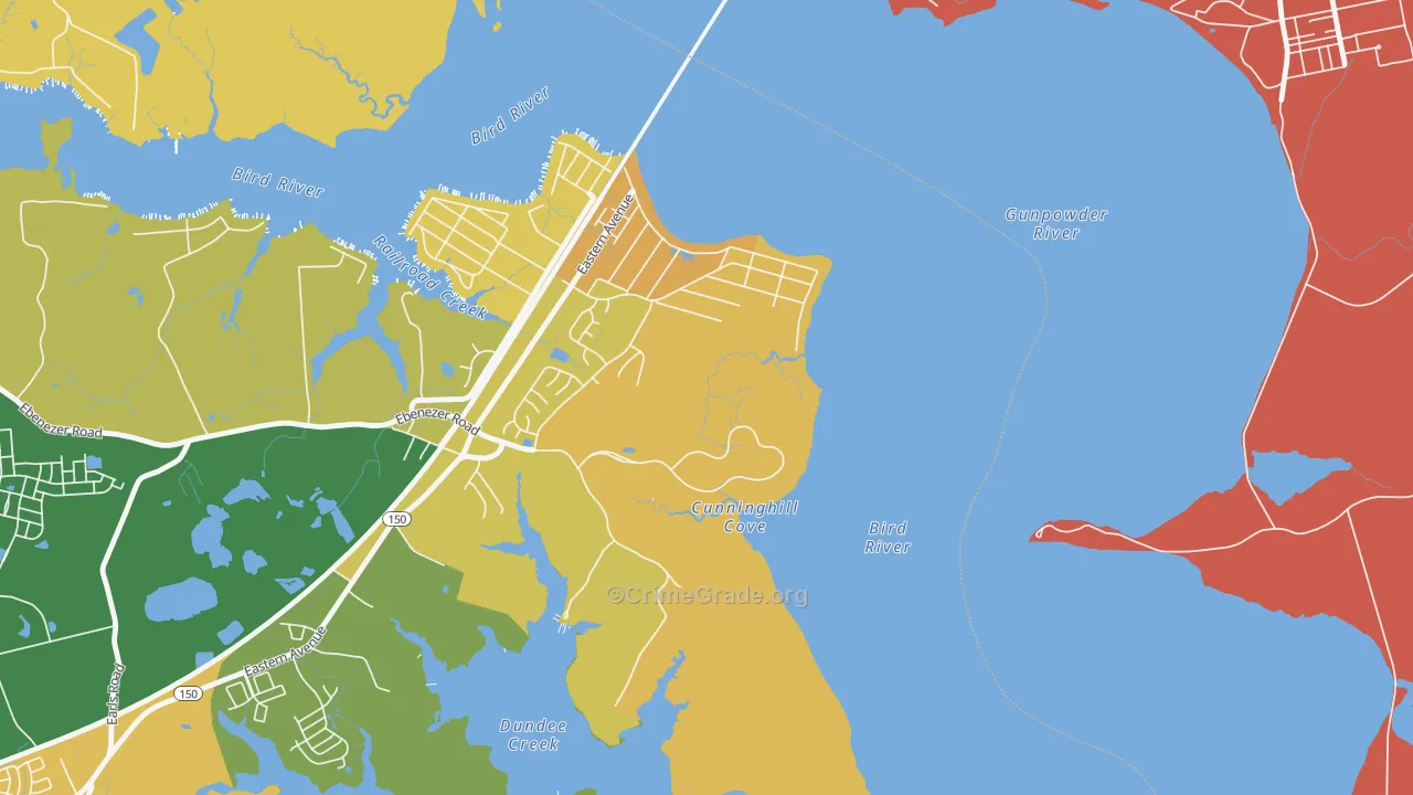 Oliver Beach, MD Map of Murder Rates
