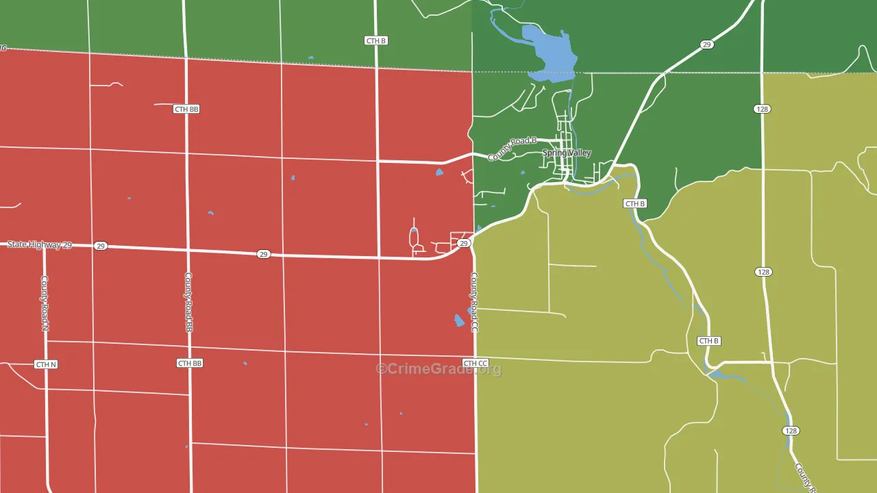Olivet, WI Map of Murder Rates