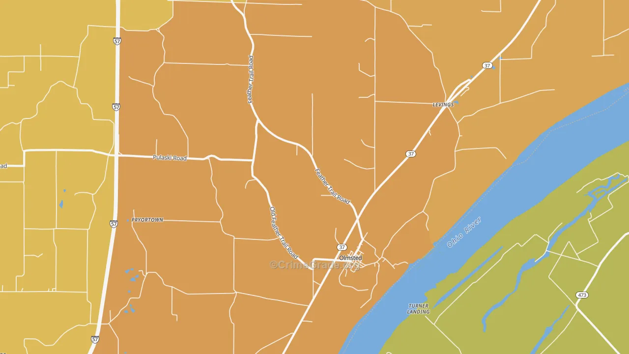 Olmsted, IL Map of Murder Rates