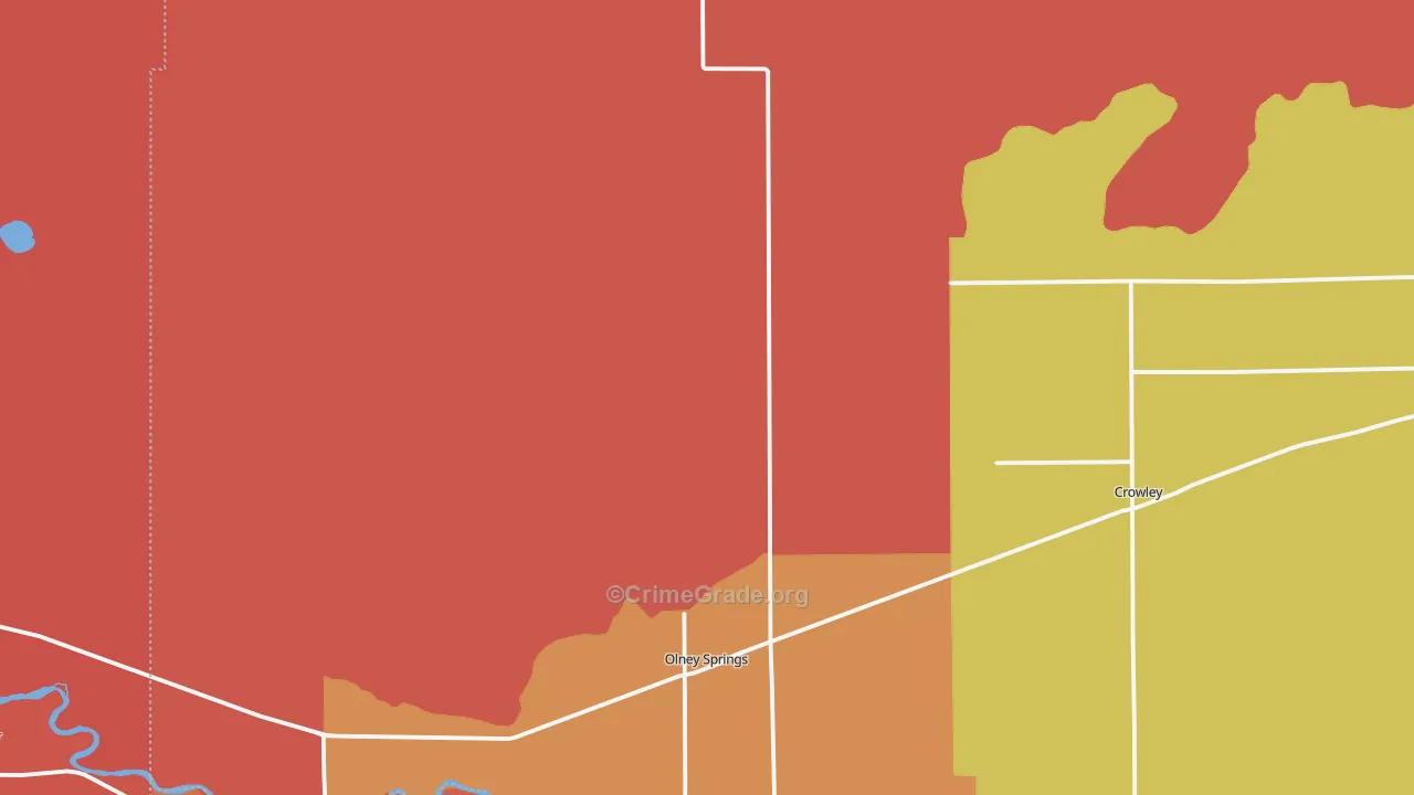 Olney Springs, CO Map of Murder Rates