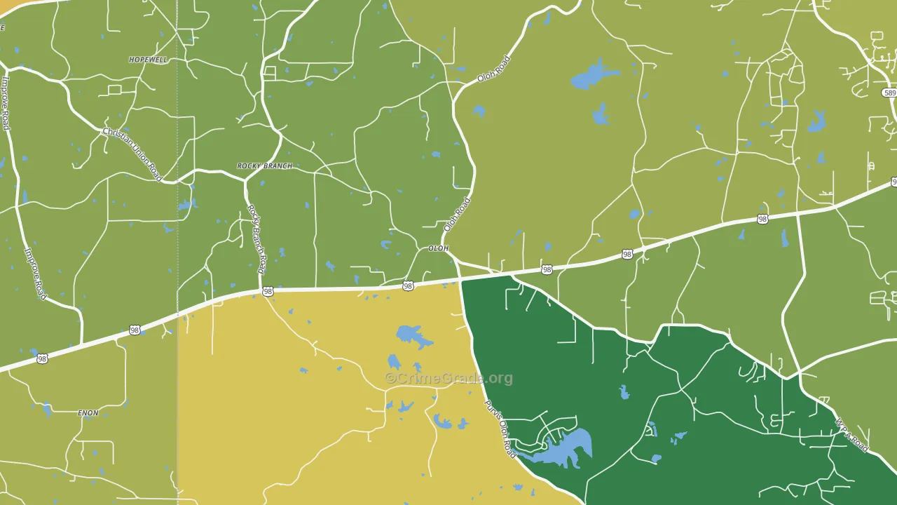 Oloh, MS Map of Murder Rates