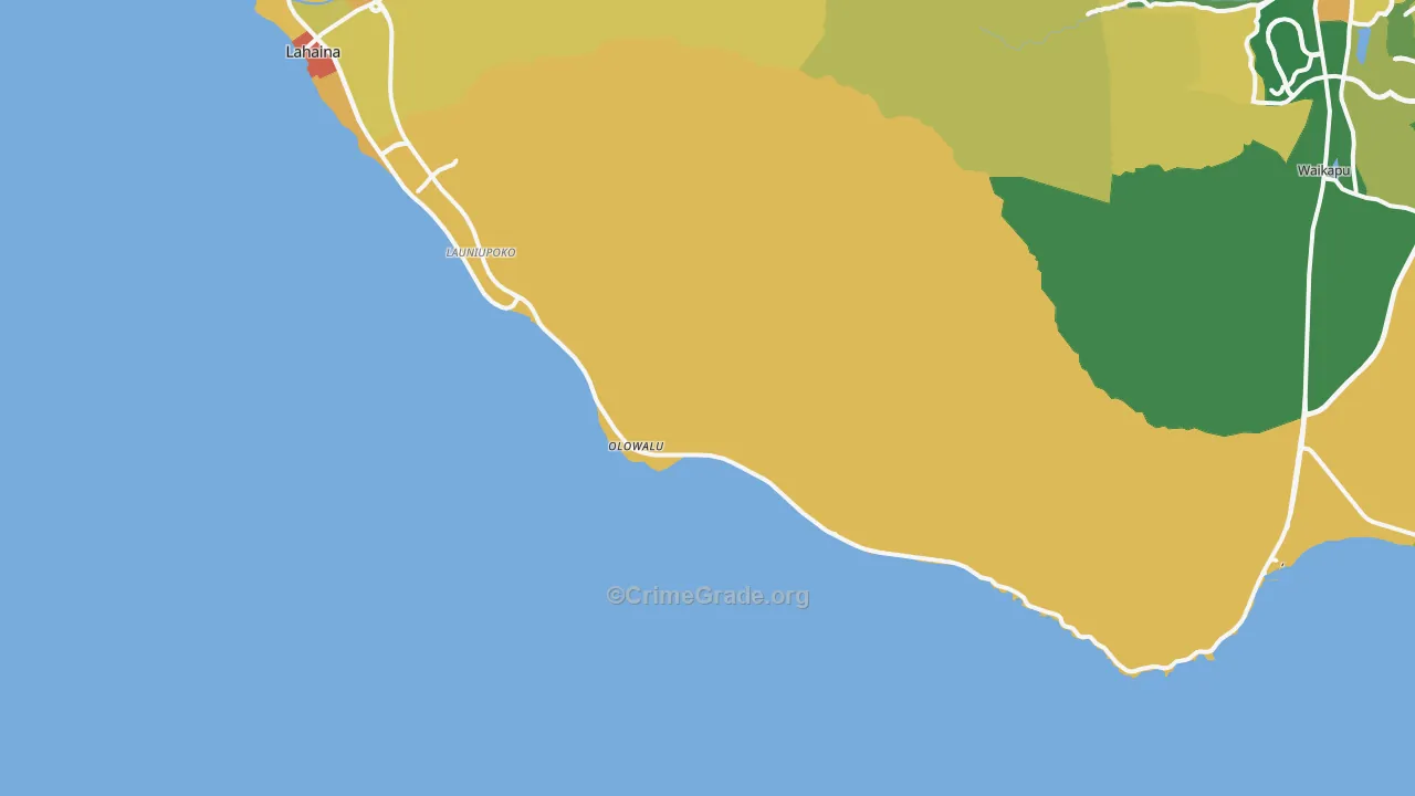Olowalu, HI Map of Murder Rates