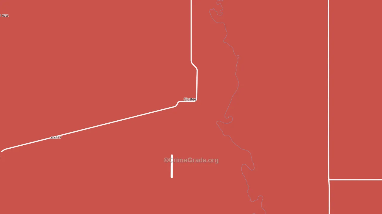 Olustee, OK Map of Murder Rates