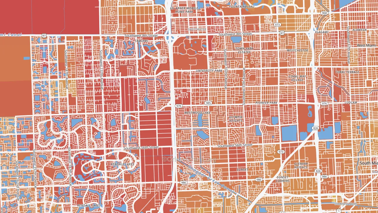 Olympia Heights, Miami, FL Map of Murder Rates