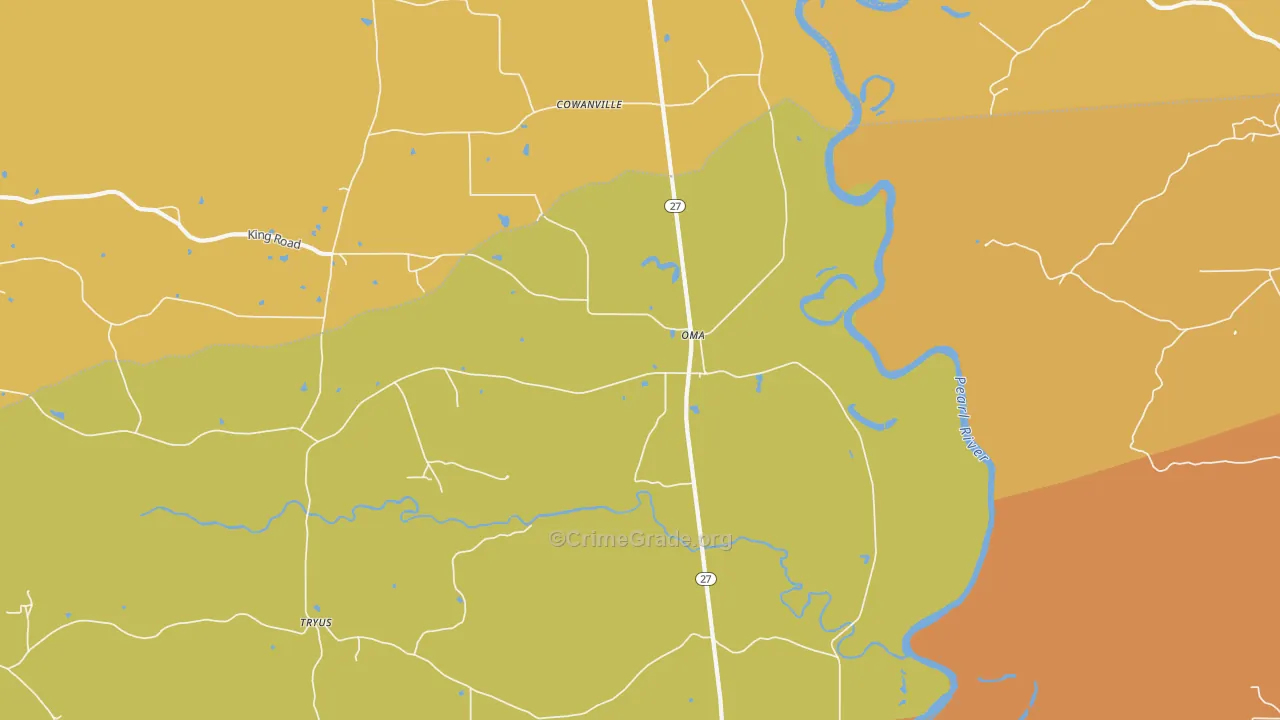 Oma, MS Map of Murder Rates