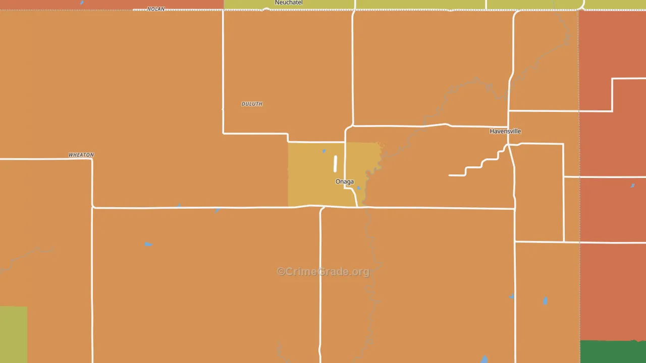 Onaga, KS Map of Murder Rates