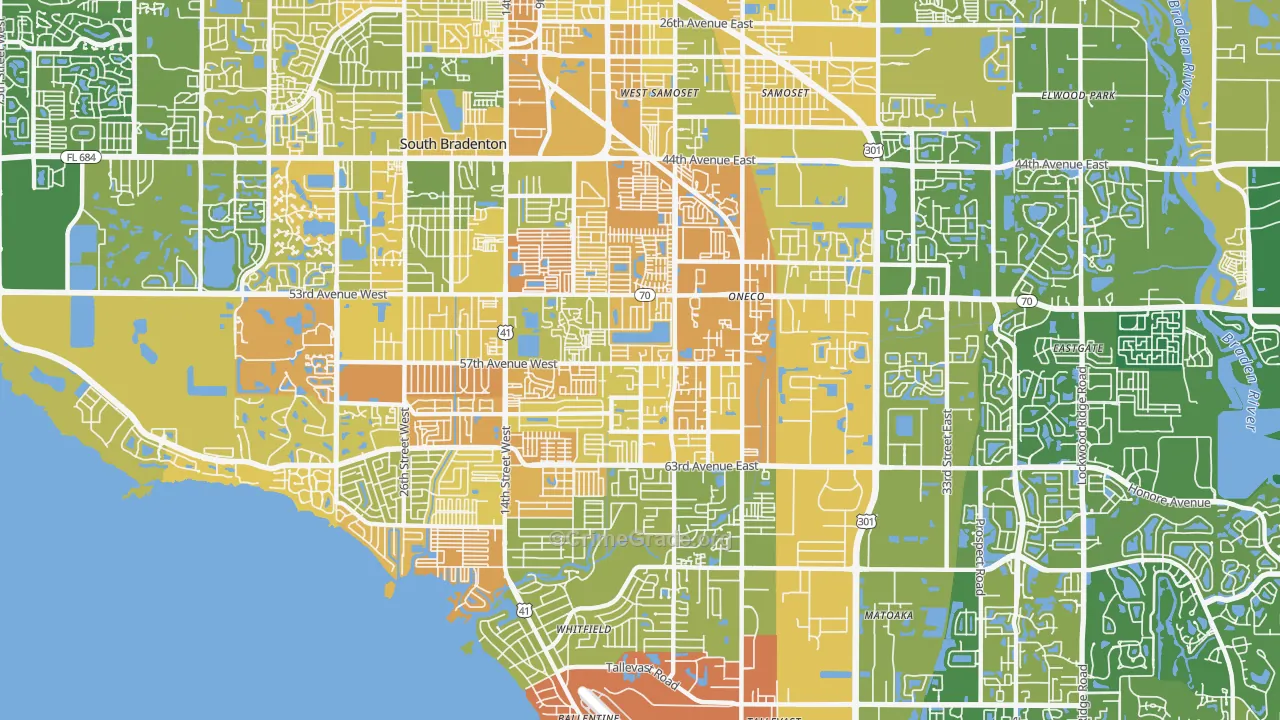 Oneco, Bradenton, FL Map of Murder Rates