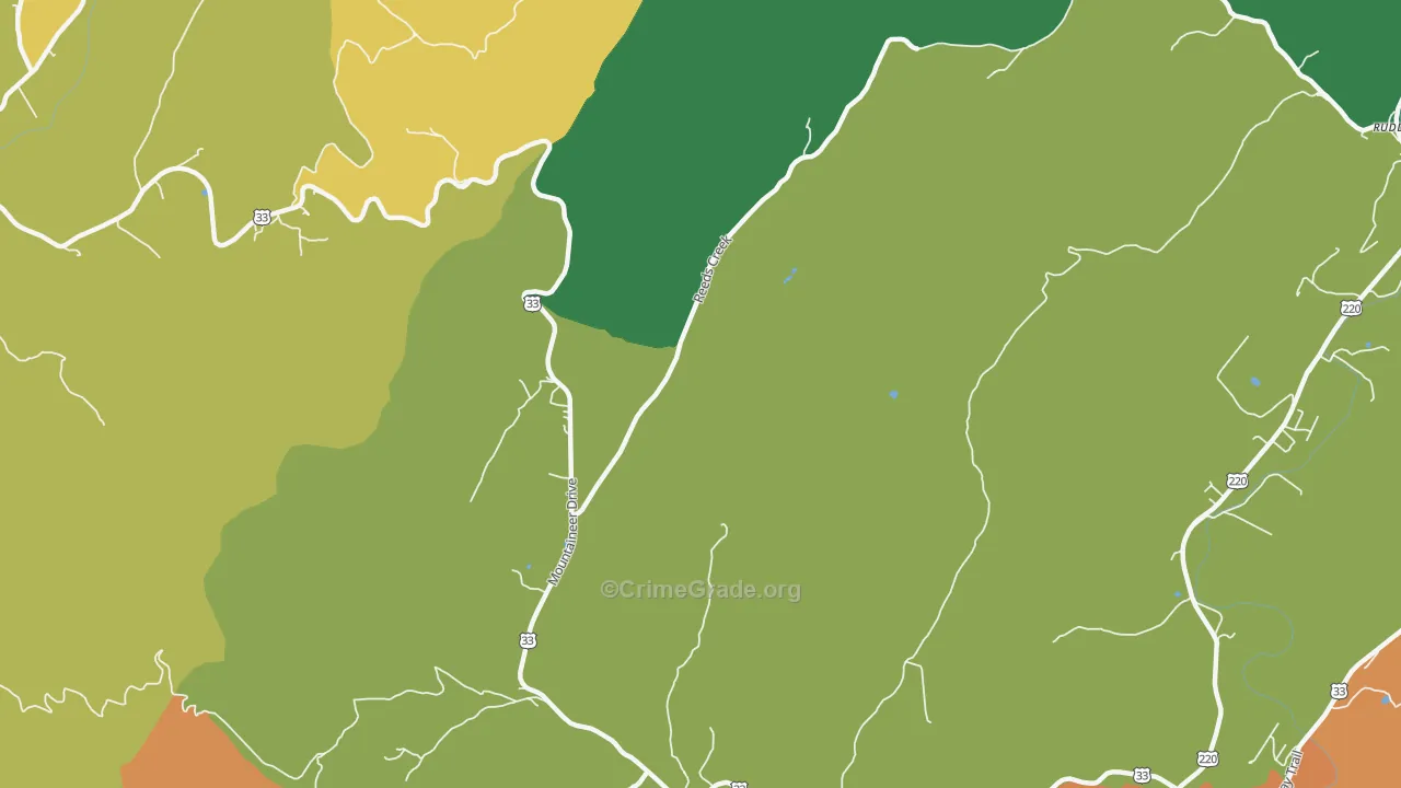 Onego, WV Map of Murder Rates
