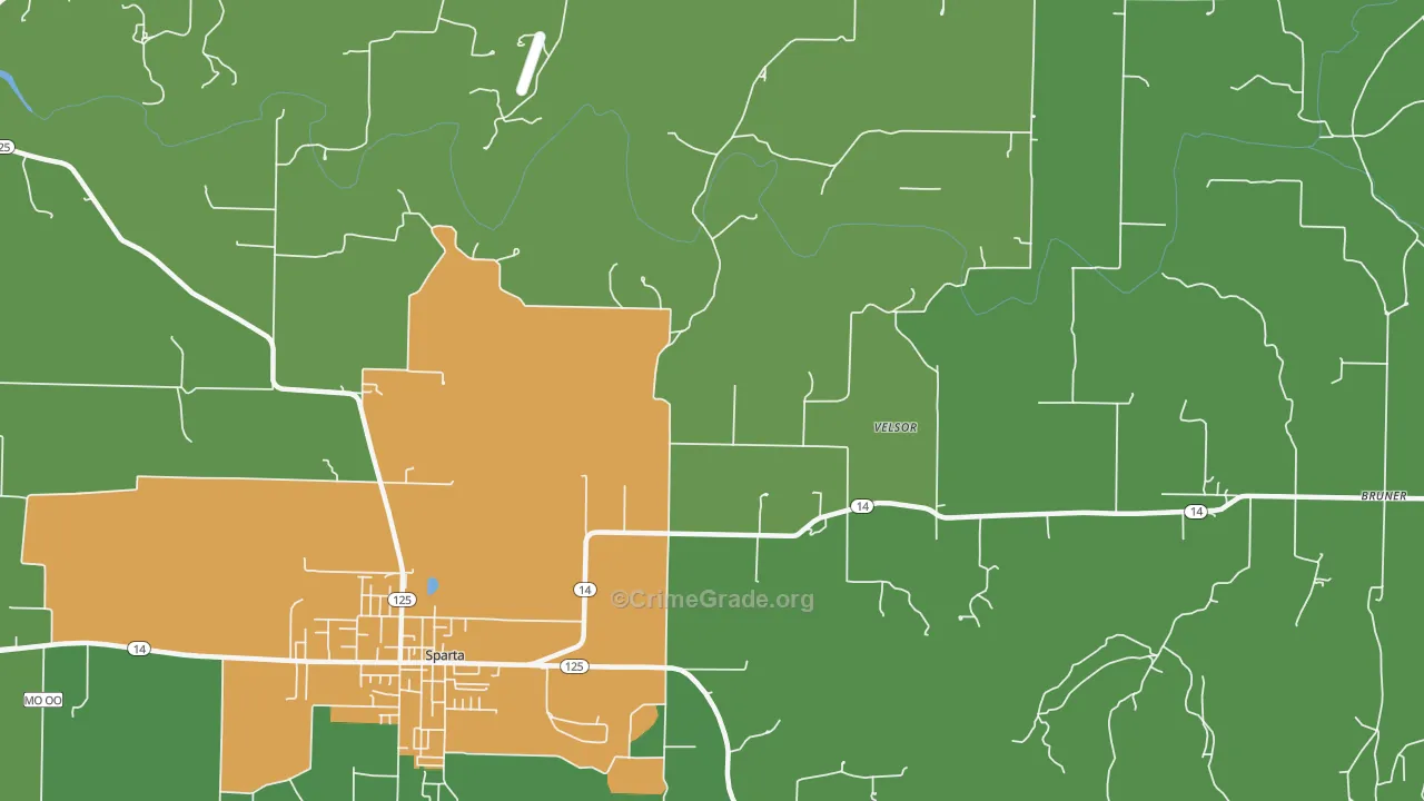 Ongo, MO Map of Murder Rates