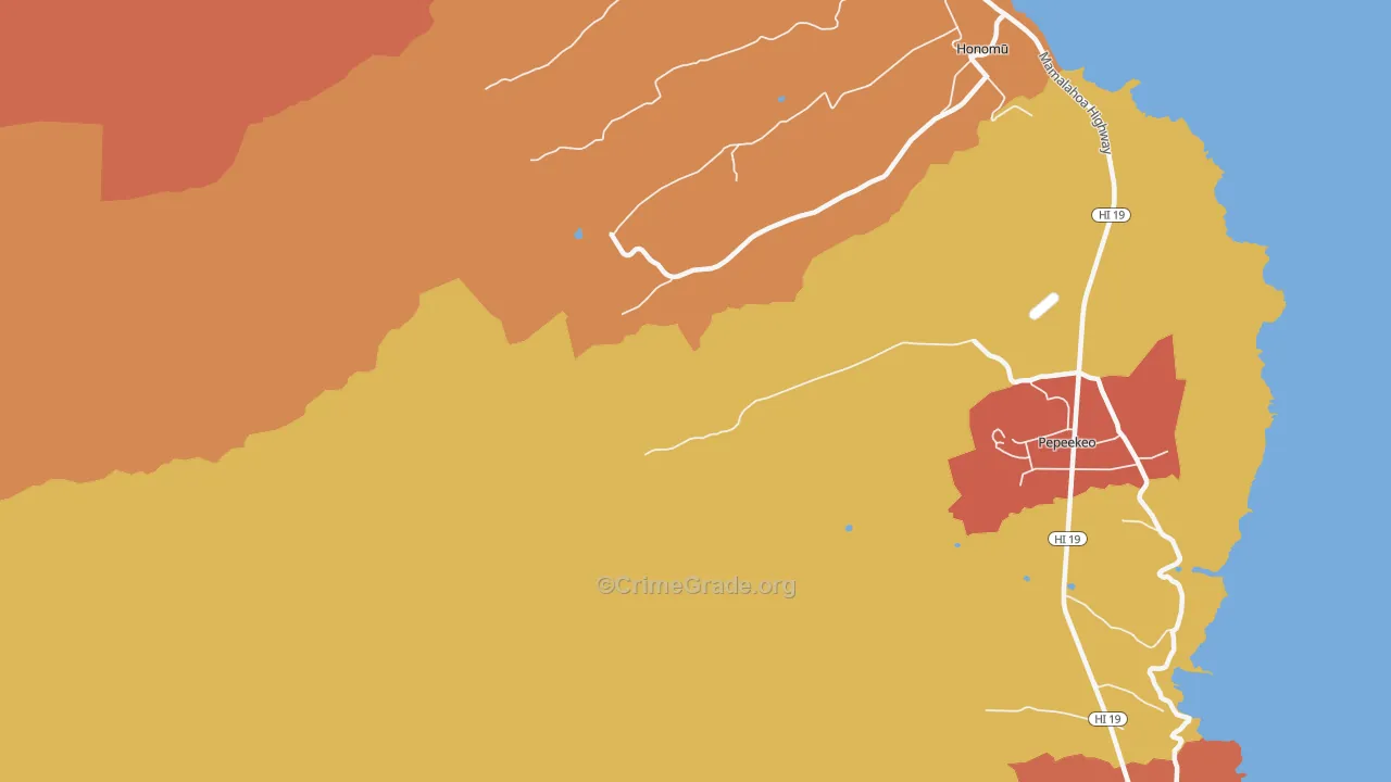 Onomea, HI Map of Murder Rates