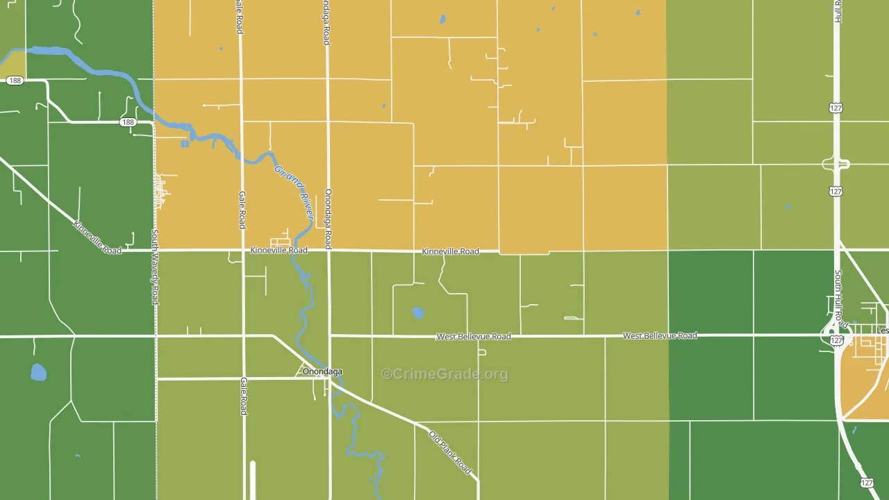 Onondaga, MI Map of Murder Rates