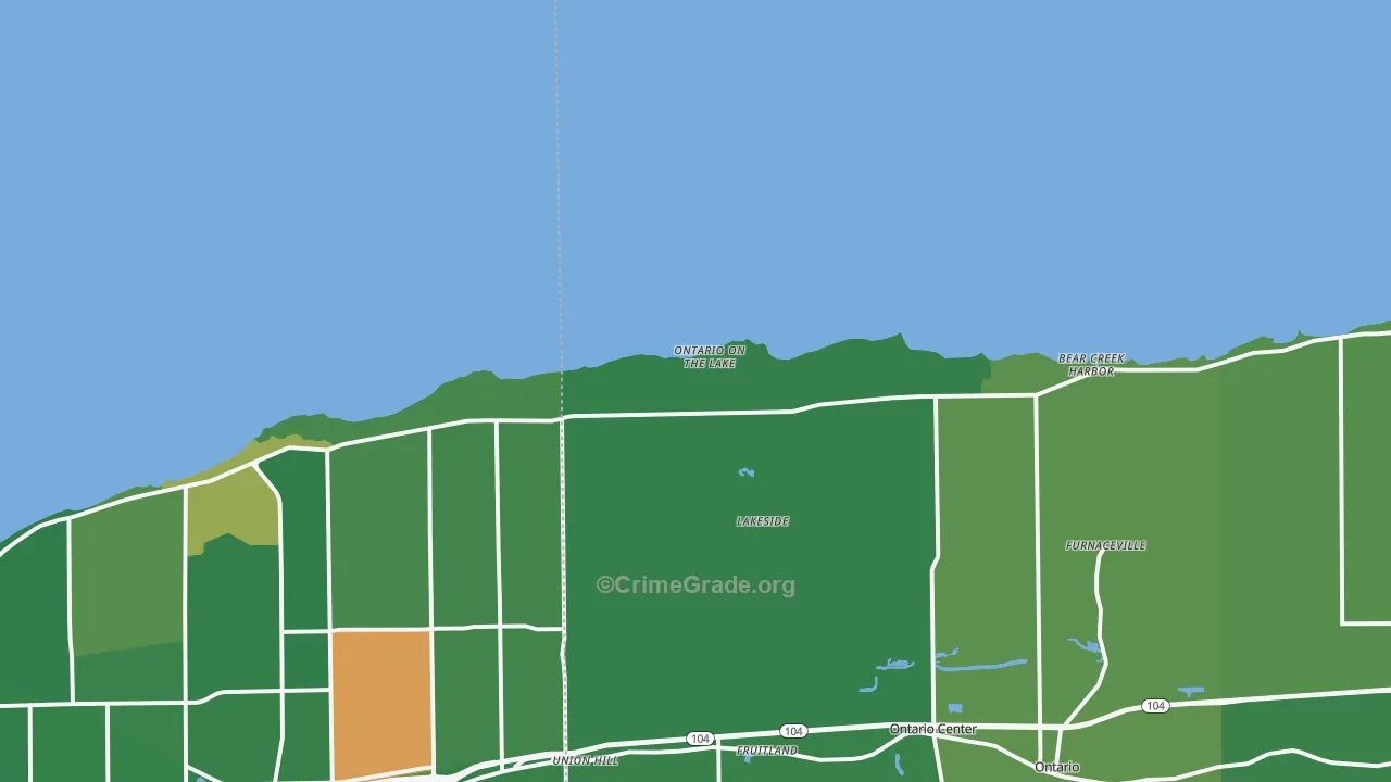 Ontario on the Lake, NY Map of Murder Rates