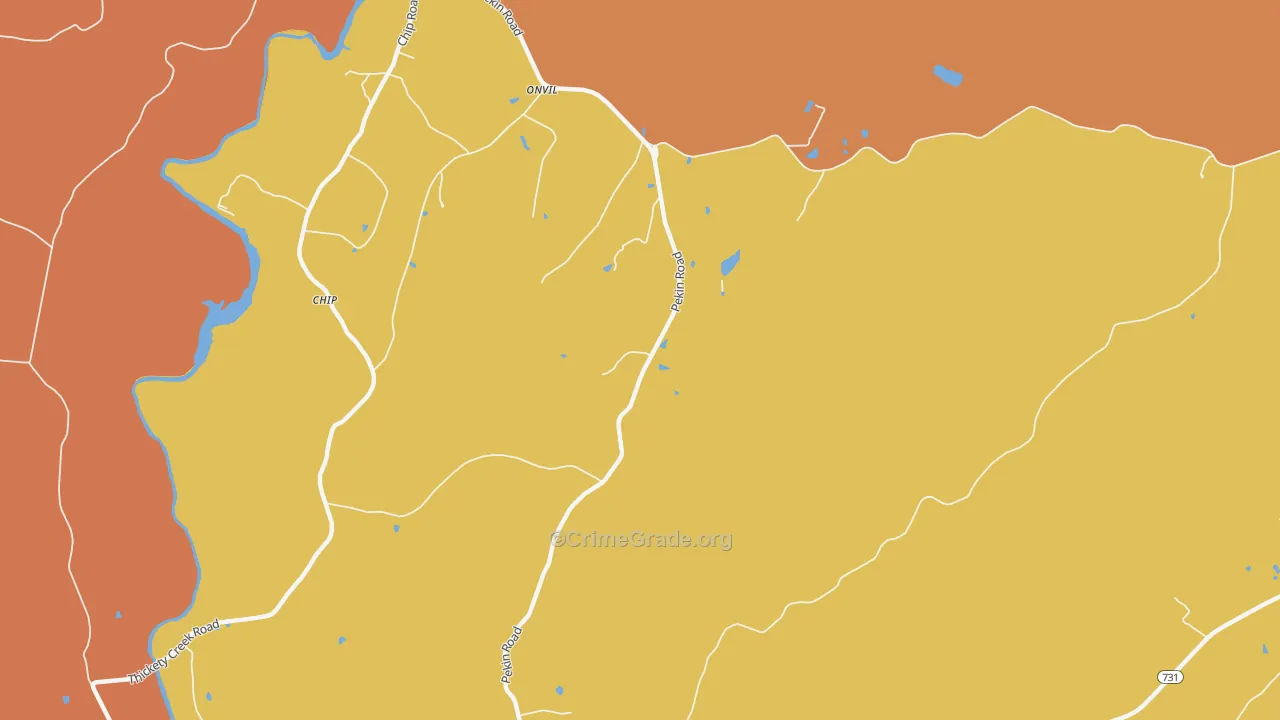 Onvil, NC Map of Murder Rates