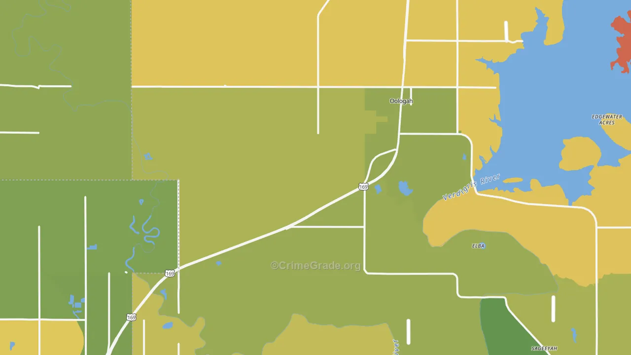 Oologah, OK Map of Murder Rates