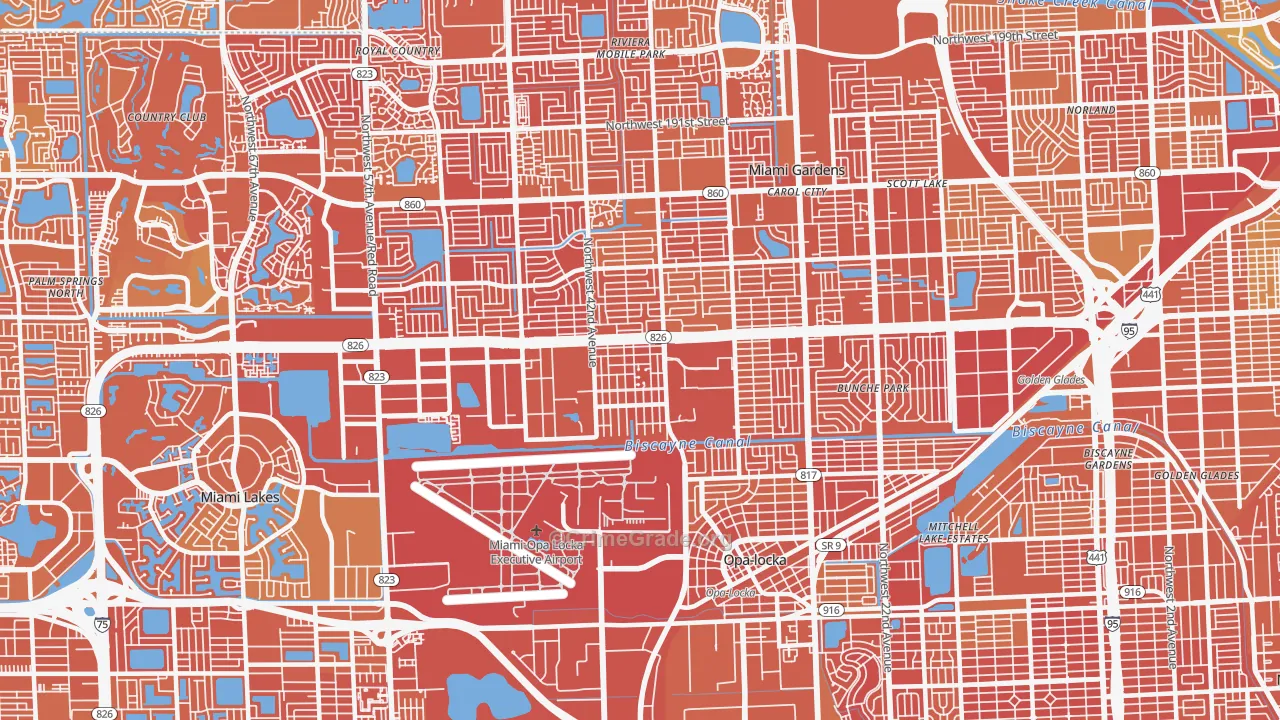 Opa-Locka, FL Map of Murder Rates